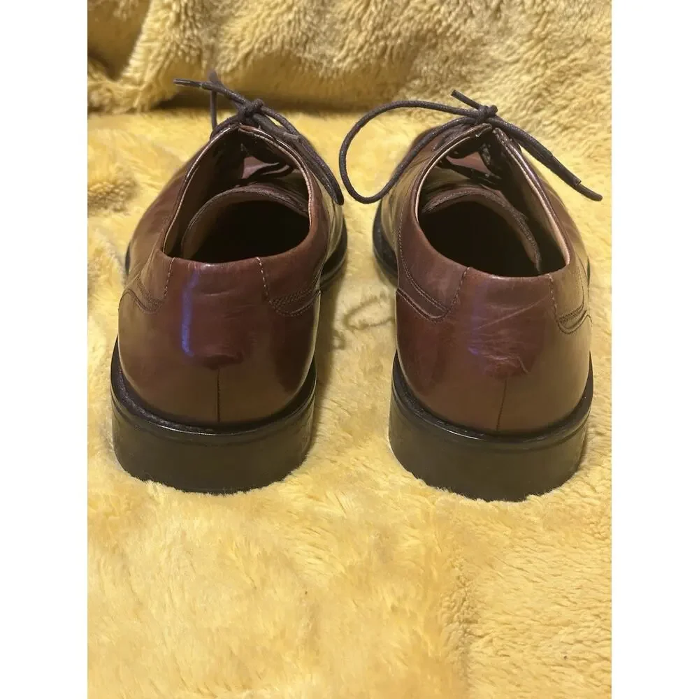 Cole Haan Martino C07515 Brown Leather Apron Toe Oxford Lace Up Shoe Men's 8.5M